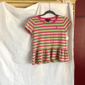 Ralph Lauren girls shirt sleeve tee
